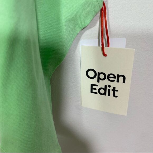 COPY - OPEN EDIT Green Cotton Sleeveless Crop Top - Size 1X - Picture 6 of 6